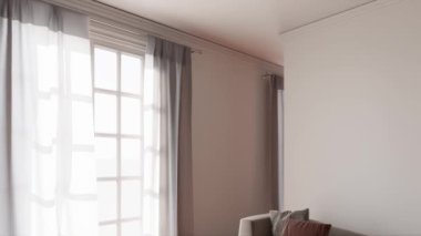 3d video rendering footage contemporary interior design of the living room. Stylish interior of the living room