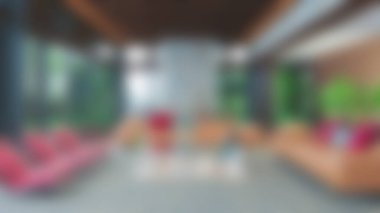 Parlak arka plan bulanık iç doğal güneş ışığı ile ev