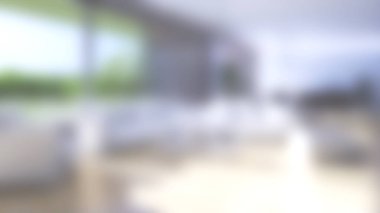 Parlak arka plan bulanık iç doğal güneş ışığı ile ev