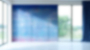 Parlak arka plan bulanık iç doğal güneş ışığı ile ev