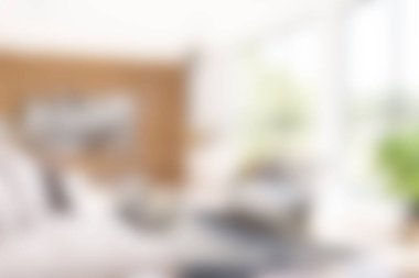 Parlak arka plan bulanık iç doğal güneş ışığı ile ev