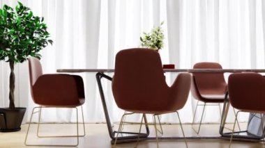 3d video rendering footage contemporary interior design of the living room. Stylish interior of the living room