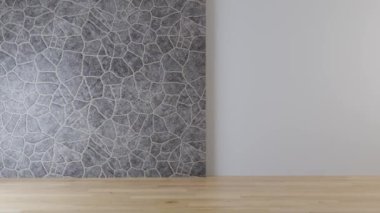 3d video rendering footage contemporary interior design of the living room. Stylish interior of the living room