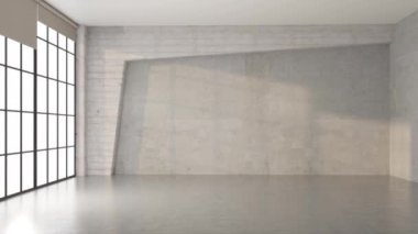 3d video rendering footage contemporary interior design of the living room. Stylish interior of the living room