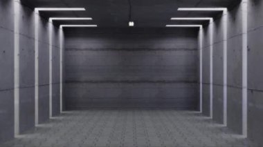 3D video görüntüsü, oturma odasının çağdaş iç tasarımı. Oturma odasının içi çok şık.