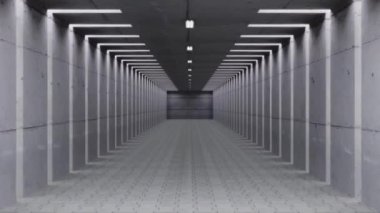 3D video görüntüsü, oturma odasının çağdaş iç tasarımı. Oturma odasının içi çok şık.