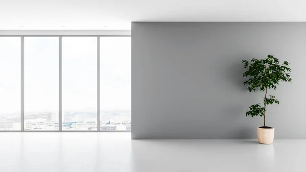 Große Luxus Moderne Helle Innenräume Wohnzimmer Mockup Illustration Rendering Computer — Stockfoto