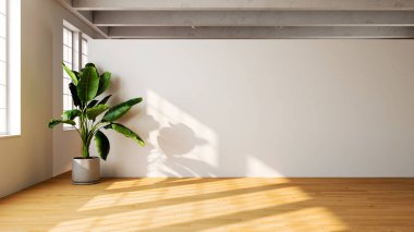 Büyük lüks, modern, parlak iç mekanlar. Oturma odası tasviri. 3D görüntüleme.