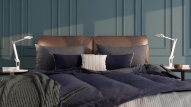 3d video rendering footage contemporary interior design of the living room. Stylish interior of the living room