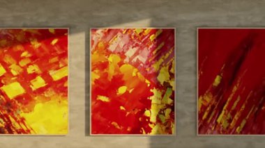 3d video rendering footage contemporary interior design of the living room. Stylish interior of the living room