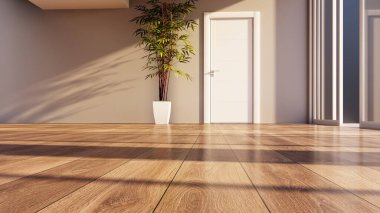 Büyük lüks, modern, parlak iç mekan oturma odası tasviri 3D dijital olarak oluşturulmuş görüntü, ev minimumu hortum fabrikası