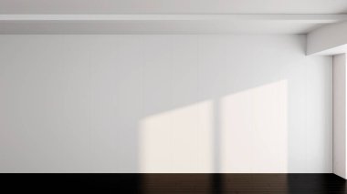 Büyük lüks, modern, parlak iç mekanlar. Oturma odası tasviri. 3D görüntüleme.