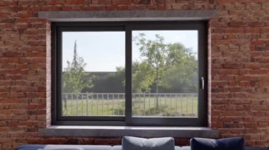 3d video rendering footage contemporary interior design of the living room. Stylish interior of the living room