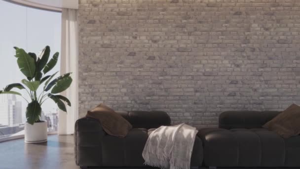 Video Redare Imagini Design Interior Contemporan Camerei Interiorul Elegant Camerei — Videoclip de stoc