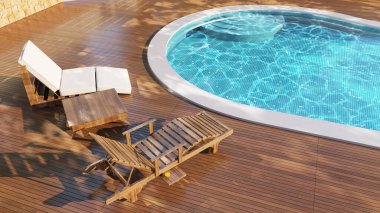 Büyük lüks, modern, parlak iç mekan. Oturma odası tasviri 3D canlandırma.