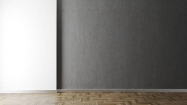 Büyük lüks, modern, parlak iç mekan. Oturma odası tasviri 3D canlandırma.