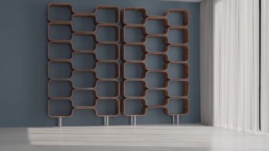 3d video rendering footage contemporary interior design of the living room. Stylish interior of the living room