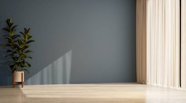 Büyük lüks, modern, parlak iç mekan. Oturma odası tasviri 3D canlandırma.