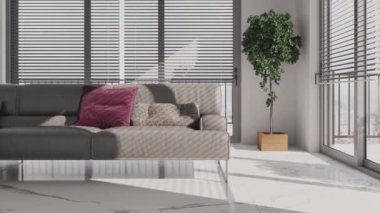 3D video görüntüleme modern modern tasarım. Şık iç mekan