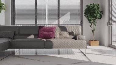 3D video görüntüleme modern modern tasarım. Şık iç mekan