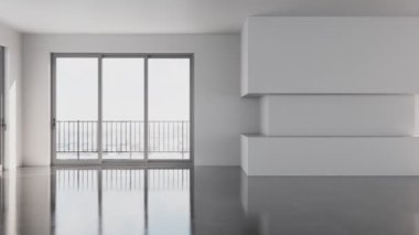3D video görüntüleme modern modern tasarım. Şık iç mekan