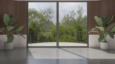 3D video görüntüleme modern modern tasarım. Şık iç mekan