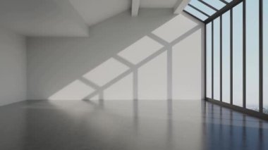 3D video görüntüleme modern modern tasarım. Şık iç mekan