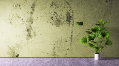 Büyük lüks, modern, parlak iç mekan. Oturma odası tasviri 3D canlandırma.