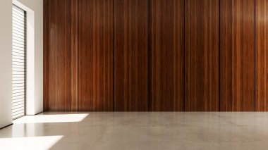 Büyük lüks, modern, parlak iç mekan. Oturma odası tasviri 3D canlandırma.