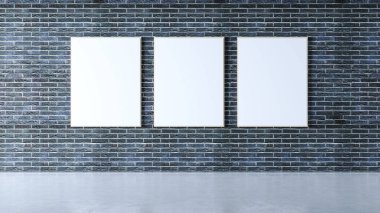 Büyük lüks, modern, parlak iç mekan. Oturma odası tasviri 3D canlandırma.