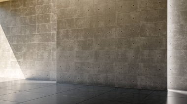 Büyük lüks, modern, parlak iç mekan. Oturma odası tasviri 3D canlandırma.