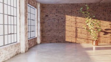3D video görüntüleme modern modern tasarım. Şık iç mekan