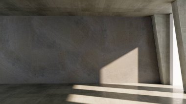 Büyük lüks, modern, parlak iç mekan. Oturma odası tasviri 3D canlandırma.