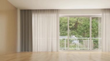 3D video görüntüleme modern modern tasarım. Şık iç mekan