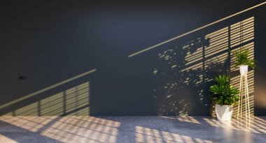 Büyük lüks, modern, parlak iç mekan. Oturma odası tasviri 3D canlandırma.