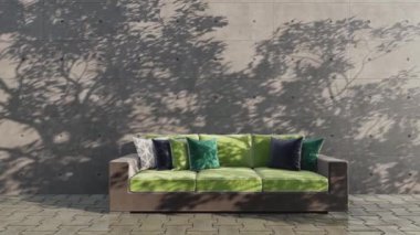 3D video görüntüleme modern modern tasarım. Evin içinde şık bir video klibi var.