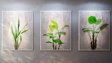 Büyük lüks, modern, parlak iç mekan. Oturma odası tasviri 3D canlandırma.