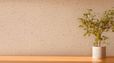 Büyük lüks, modern, parlak iç mekan. Oturma odası tasviri 3D canlandırma.