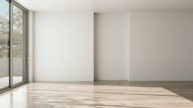 Büyük lüks modern rahatlama ve konforlu parlak iç mekan oturma odası tasviri 3 boyutlu tasvir