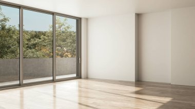 Büyük lüks modern rahatlama ve konforlu parlak iç mekan oturma odası tasviri 3 boyutlu tasvir