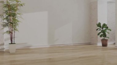 3D video görüntüleme modern modern tasarım. Evin içinde şık bir video klibi var.