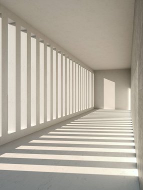 Büyük lüks, modern, parlak iç mekan. Oturma odası tasviri 3D canlandırma.