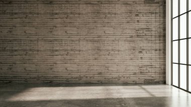 Büyük lüks, modern, parlak iç mekan. Oturma odası tasviri 3D canlandırma.