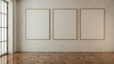 Büyük lüks, modern, parlak iç mekan. Oturma odası tasviri 3D canlandırma.