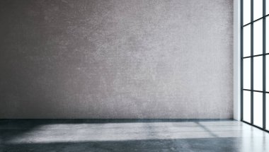 Büyük lüks, modern, parlak iç mekan. Oturma odası tasviri 3D canlandırma.