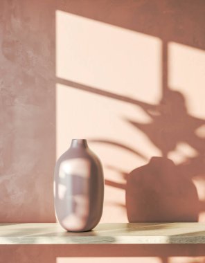 Büyük lüks, modern, parlak iç mekan. Oturma odası tasviri 3D canlandırma.