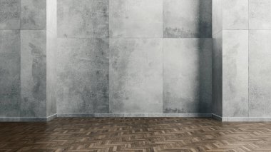 Büyük lüks, modern, parlak iç mekan. Oturma odası tasviri 3D canlandırma.