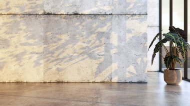 Büyük lüks, modern, parlak iç mekan. Oturma odası tasviri 3D canlandırma.