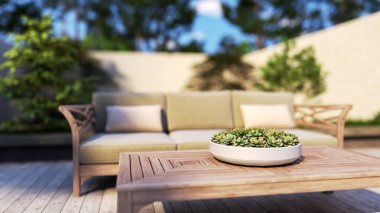 Büyük lüks, modern, parlak iç mekan. Oturma odası tasviri 3D canlandırma.