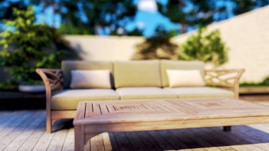 Büyük lüks, modern, parlak iç mekan. Oturma odası tasviri 3D canlandırma.